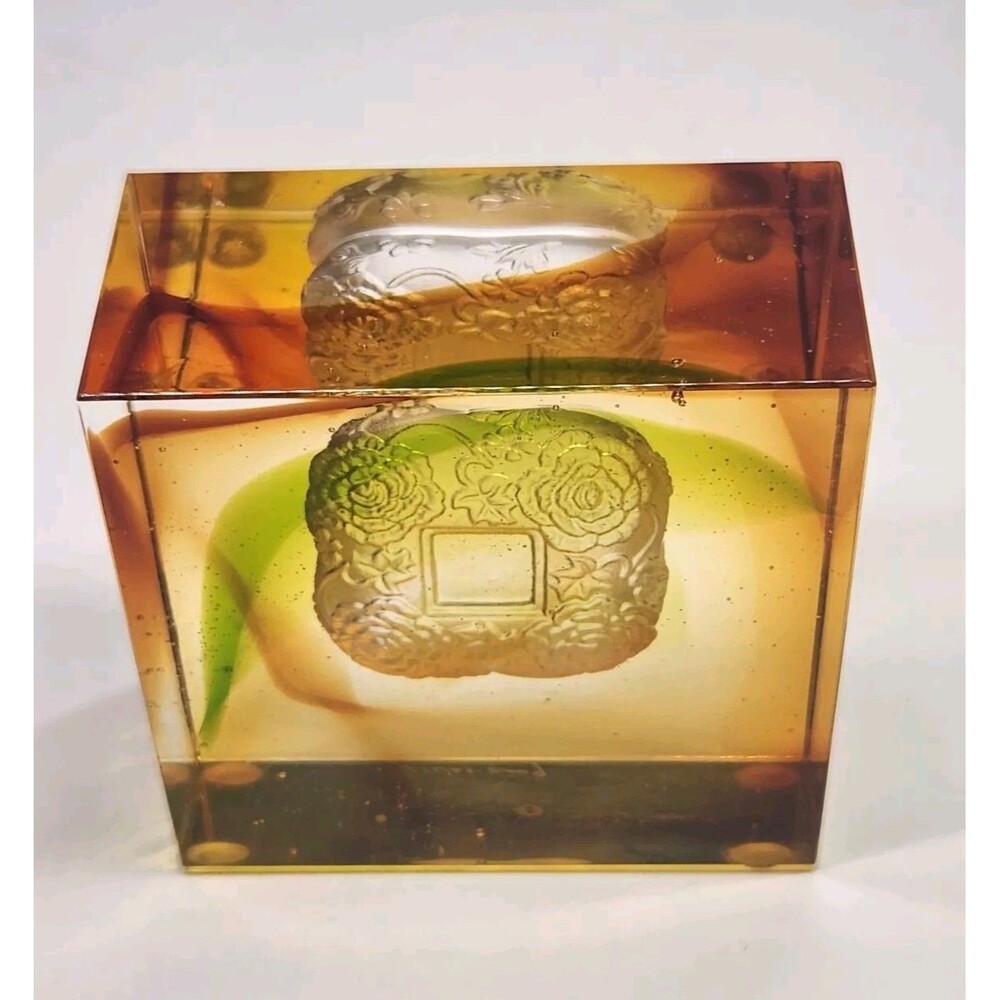 Liuli Crystal Glass Paperweight Complete Magnificence Signed Pate De Verre - Picture 4 of 16